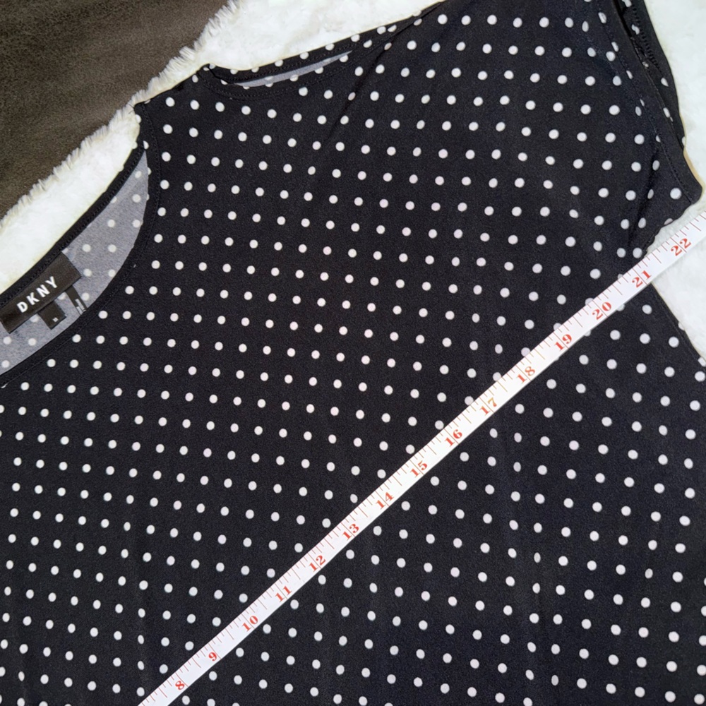 3 x 20$ DKNY Black & White Polka Dot Strapless Top Size M - Picture 2 of 6